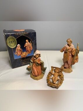 1991 Fontanini Heirloom Nativity Holy Family Mary Joseph Jesus 5” Italy 71503